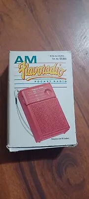 Vtg Realistic 12-203 Flavoradio Transistor AM Pocket Radio Pink New Old Stock • $29.99