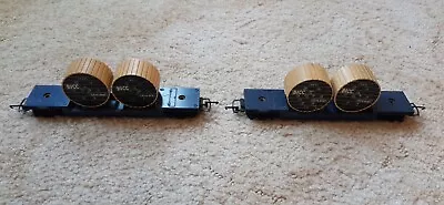 Tri-ang Twin Cable Drum Flat Wagons 2 Off.  00 Gauge Railway. • £20