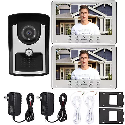 7  LCD Video Door Phone Wired Intercom Doorbell Kit Home Entry System 1V2 8 FOD • $165.81