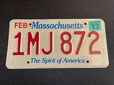 Massachusetts License Plate The Spirit Of America February 2017 1mj 872 Mj • $9.99