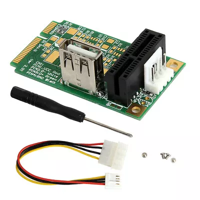 Mini PCIe To PCI Express 1x Slot Adapter Riser Card PCI-e Test Tool Power Supply • $13.99