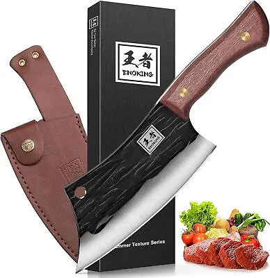 ENOKING 6.3'' Meat Cleaver Hand Forged Chef Knife Chopping Butcher For Kitchen • $19.99