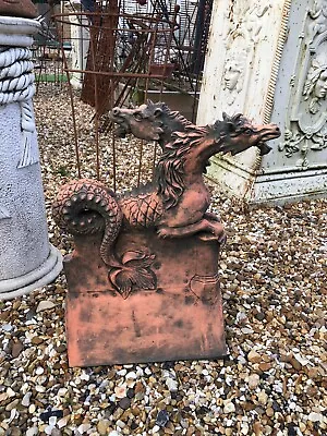 £187.87 • Buy Horse Serpent Ridge Tile Mythical Beast Large Roof Finial Terracotta Red 