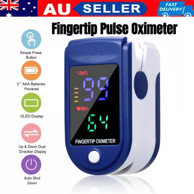 Finger Pulse Oximeter Oxygen Blood Heart Rate Saturation Monitor OLED Portable • $10.99