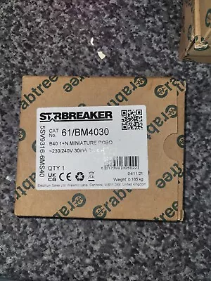 Crabtree Starbreaker Compact Miniature RCBO Type A  30mA  40a  • £15