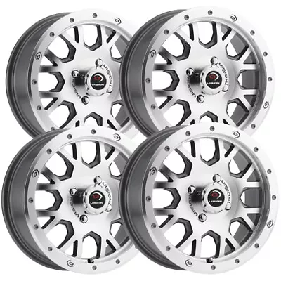 (Set Of 4) Vision UTV GV8 Invader 14x7 4x136 Machined Wheels Rims 14  Inch • $359.96