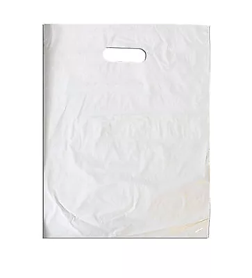 $10.99 • Buy 12  X 15  Colored PLASTIC MERCHANDISE Bags Retail Store Bags W/Die Cut Handles