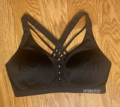 Victoria Secret Sport Lightweight Size 36d Black Padded Sports Bra • $11.95