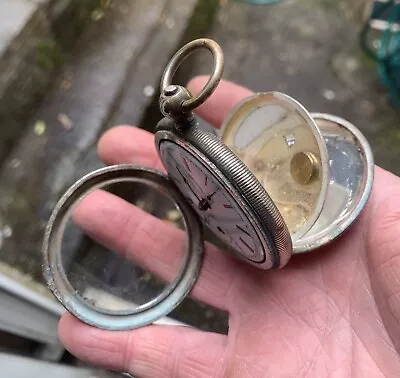 Unusual Antique Pocket Watch With Built In Compass • £8.99