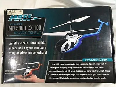 ARES MD 500D CX 100 ULTRA MICRO RTF RC HELICOPTER COAXIAL BLADE 4 CHANNEL 2.4GHz • $69.99