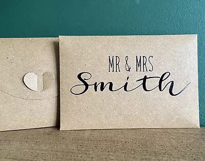 Personalise ANY Name Wedding Gift Envelope- Wedding Cash Envelopehoneymoon Fund • £1.95