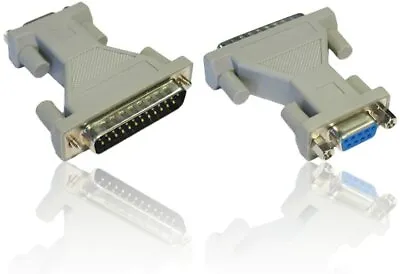 Db9f To Db25m Serial Port Adapter Rs232 9 Pin Female To 25 Pin Male Converter • £3.99