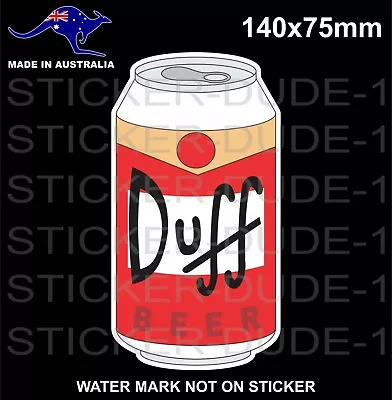 Duff Beer Sticker Vb Melbourne Bitter Carlton Draught Fosters Larger Emu Bitter • $5.99