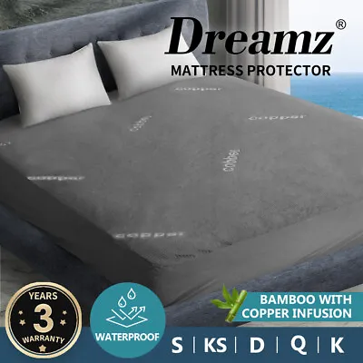 $35.99 • Buy Dreamz Pillowtop Mattress Protector Topper Bed Bamboo Mat Pad Home Fitted Cover