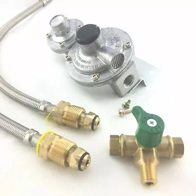 LPG DUAL MANUAL GAS REGULATOR KIT- DOUBLE BOTTLE - REG Caravan Home Use 2 Stage • $75