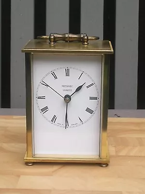 Vintage Quartz Carriage Clock 1980’ English Made Metamec Brass  • £19.99