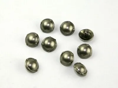Dill Domed Metal Military Buttons Dull Silver 28mm - Each • £1.69