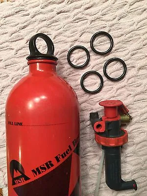 4  For $4.44 MSR Fuel Bottle Orings/seal Gasket -- Fits Stove Pump & Sigg Types • $4.44
