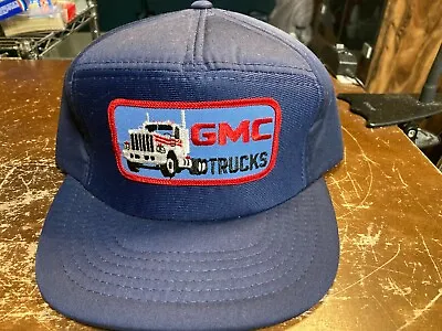 Vintage GMC Trucks Hat Snapback Patch Baseball Cap NOS 18 Wheeler Farmer 1980's • $45