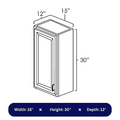 Kitchen Cabinet Aspen White Shaker 9x30  Single Door Wall Cabinet (ASP-W0930) • $168.20