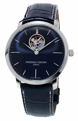 $1299 • Buy Frederique Constant Slimline Automatic Blue Leather Strap Mens Watch FC-312N4S6