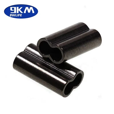 $11.99 • Buy 100~200pcs Fishing Double Barrel Crimp Sleeves Fishing Wire Tube Line Connector