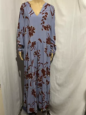 Ladies Size18-20? Blue Floral Tiered Maxi  Dress • $20