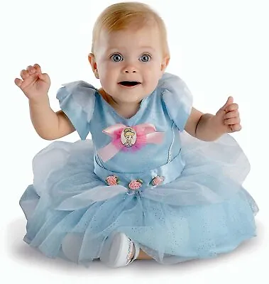 Disney Official Classic Cinderella Costume Infant Baby Girl Princess Dress Size • $40.62
