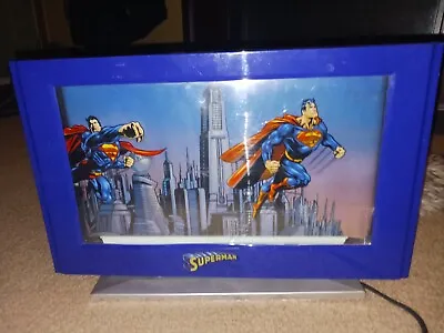  Superman Flat Screen Motion Lamp Light Tested Works DC Comics Night Marvel • $55