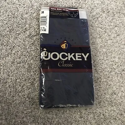 VTG 1996 Jockey Classic Briefs Size 38 New Old Stock Rare Navy Blue Deadstock • $22.50