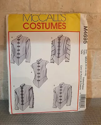 McCalls Pattern M4695 Men’s Renaissance Doublets Costume Sz 40-42-44-46 RARE HTF • $74.99