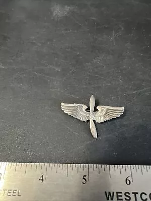 WWII WW2 Era Aviation Military Wings Insignia Pin Sterling Silver • $19.99