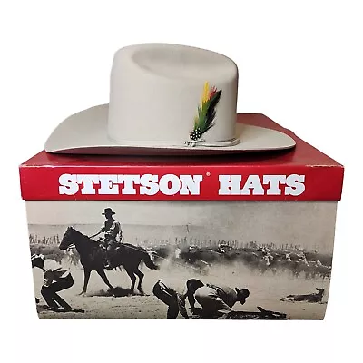 Stetson 4X Beaver Felt Rancher Western Cowboy Hat Silver Belly 6 7/8 WF21005  • $220.48