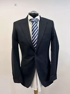 Holland Esquire Suit Jacket/blazer Pure Wool Navy Function Cuff 40r Mint Cond. • £38.39