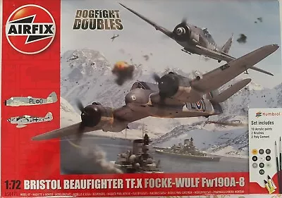 Pre Owned A50171 Airfix 1:72nd Scale Beaufighter & Fw190 Doubles Set. Lot MS.133 • £11.50