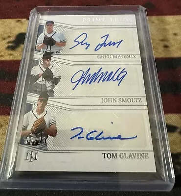 2023 Panini National Treasures - #PT-ATL Maddux/Smoltz/Glavine - Triple Auto! • $300