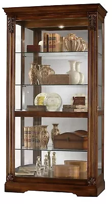 Howard Miller Andreus Curio Cabinet 680479 Tuscany Cherry 5 Level Display Case • $1999