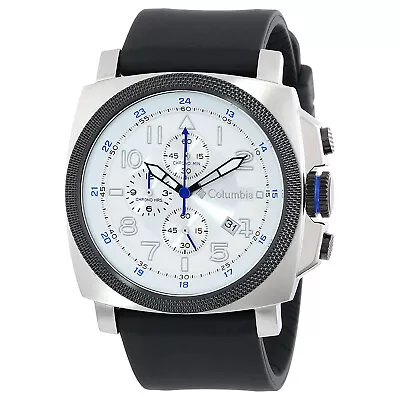 Columbia Men's Chronograph Silicone Strap Mineral Crystal Quartz Analog Watch • $99.95