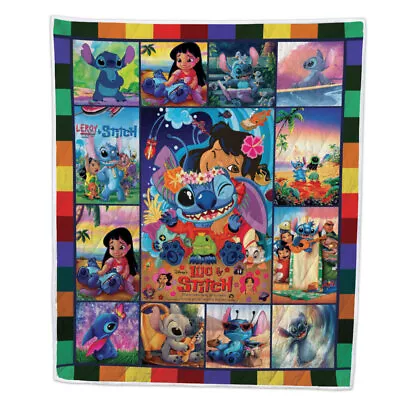 Lilo And Stitch Quilts Family Hawaiian Storm Quilt Cute Gifts For Lovers • $79.95