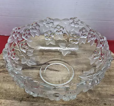 Mikasa Walther Crystal Bowl Carmen Satiniert Germany 8.5  1980's BEAUTIFUL! • $29.99