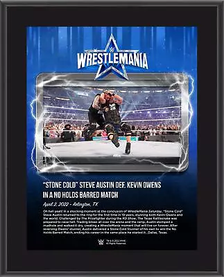 Stone Cold  Steve Austin WWE 10.5x13 WrestleMania 38 Night 1 Plaque • $29.99