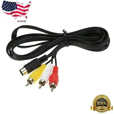 6 Ft RCA Composite AV Cable For SEGA Genesis 2 & 3 LA CA 90025 • $5.49