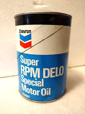 Vintage Chevron RPM Delo Special Motor Oil Can Quart Diesel Engines • $14.95