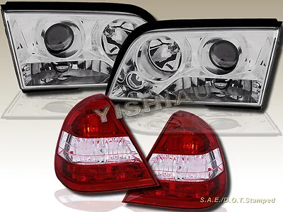 94-00 Mercedes Benz C-Class W202 4Door Projector Headlights Clear+Tail Lights • $273.99