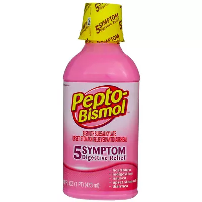 2 Pack Pepto-Bismol 5 Symptom Digestive Relief Liquid Original 16 Fl Oz • $26.56