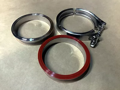 $45.10 • Buy 3  3.0 Stainless Steel O-Ring Oring V Band Clamp Flange Kit V-band Vband Intake