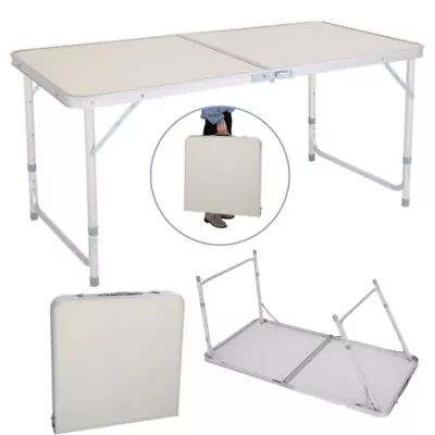 Home Folding Table 4ft Camping Buffet Garden Party Car Boot Stall Picnic Trestle • £32.25