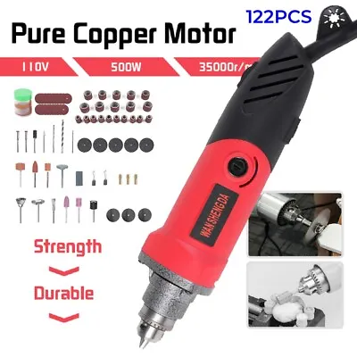 122pcs Rotary Electric Drill Grinder Grinding Set 110V Polising Carving DIY Tool • $28.19