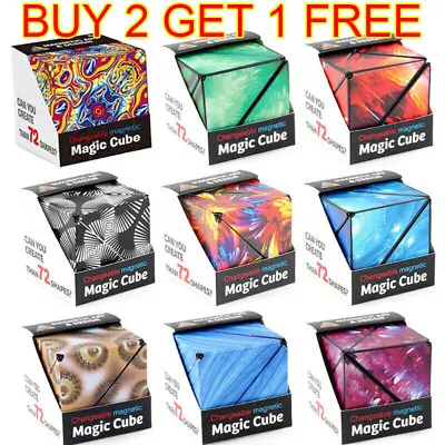 £3.59 • Buy 3D Magic Cube Sha&shib Shape Shifting Box Anti Stress Hand Flip Puzzle Toys Gift