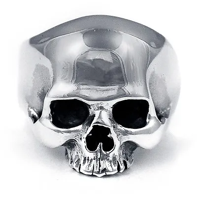 Warrior Skull Ring Men Biker Sterling Silver 925  - High Polish • $95
